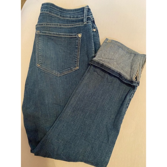 Denim - Cuffed Boyfriend Blue Jeans